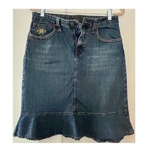 DENIM TRUMPET SKIRT BY KIKIT JEANS